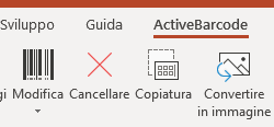 ActiveBarcode: Codice a barre Add-In per Microsoft® PowerPoint® 365, 2021, 2019, 2016, 2013, 2010