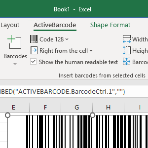 ActiveBarcode: Codici a barre in Excel