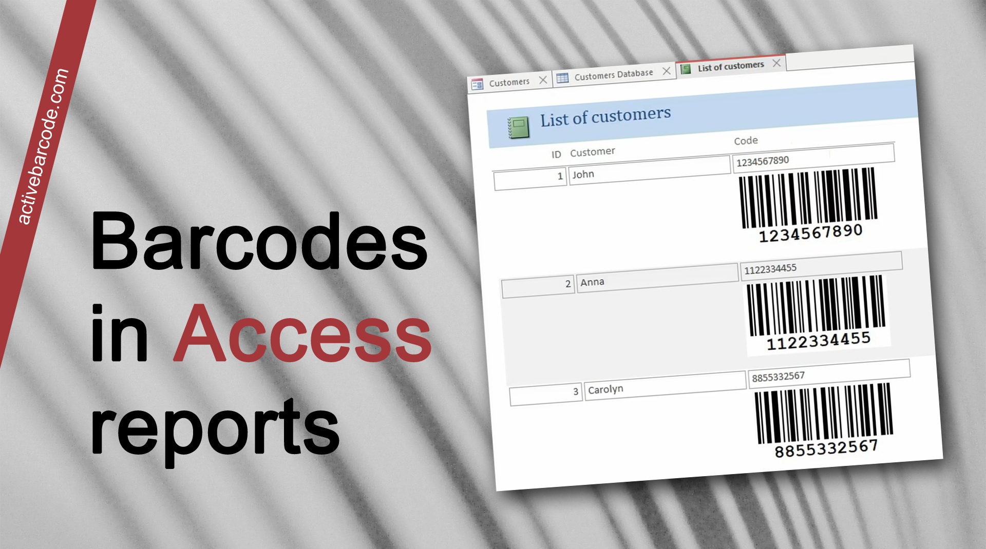 ActiveBarcode: Come aggiungere codici a barre a un report.