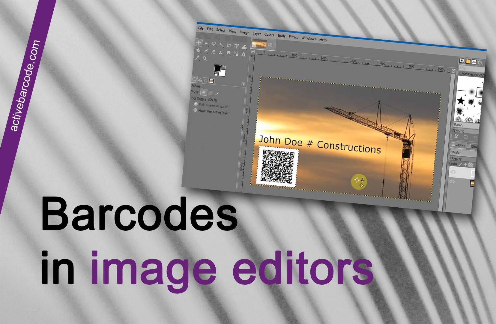 ActiveBarcode: Come aggiungere un codice QR vCard in un'immagine.